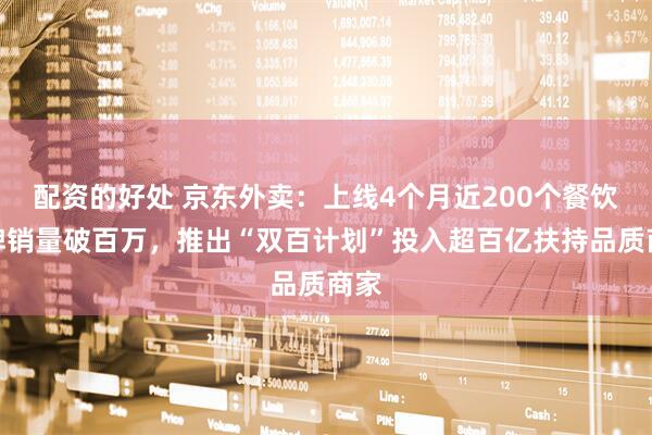 配资的好处 京东外卖：上线4个月近200个餐饮品牌销量破百万，推出“双百计划”投入超百亿扶持品质商家